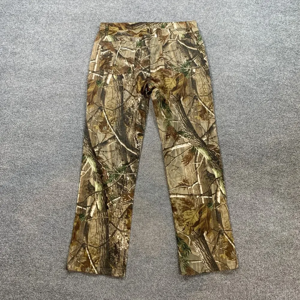 Realtree Pants Mens 36 Cotton Hardwoods Camo Pockets Silentec Hunting Outdoor